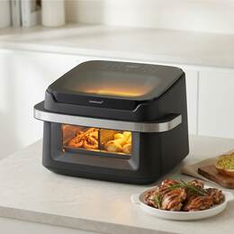 Nồi chi&ecirc;n kh&ocirc;ng dầu Locknlock Dual visible air fryer 10L- M&agrave;u đen - EJF398BLK